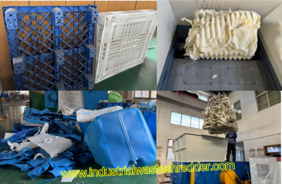600 モデル プラスチックフィルム 繊維の廃棄物のリサイクルのためのシングルシャフト シェードラーマシン