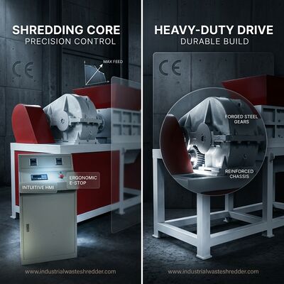 良い価格 シングルシャフト産業廃棄物シュレッダー コンパクト多素材リサイクル機 クイックチェンジスクリーンシステム搭載 オンライン