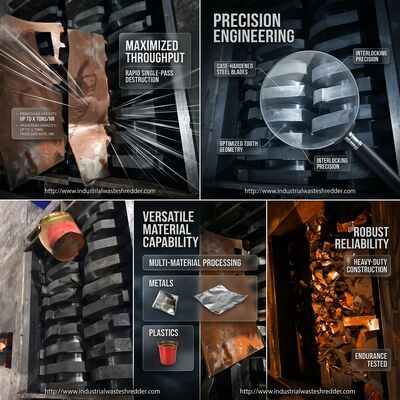 良い価格 工業用ダブルシャフト廃棄物シェラダー ハードオックスブレード20-30TPH付き重用MSW加工機 オンライン